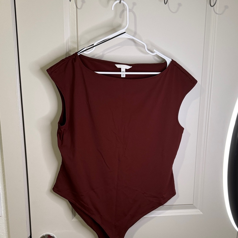 H&M Deep Red Sleeveless Bodysuit